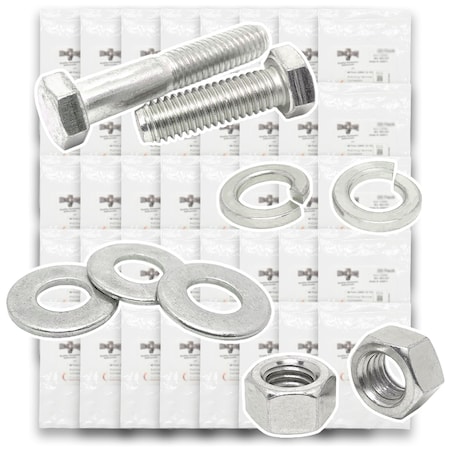 Boltsandnuts.Com Metric Class A4 Stainless Coarse Hex Cap Screws, Hex Nuts, Flat & Lock Washers - 2011 PCS Assortment Kit #531